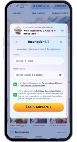 Formulaire d'inscription