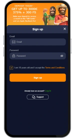 Registration form