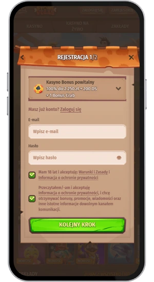 Formularz rejestracyjny