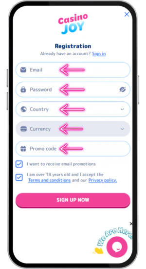 Registration form