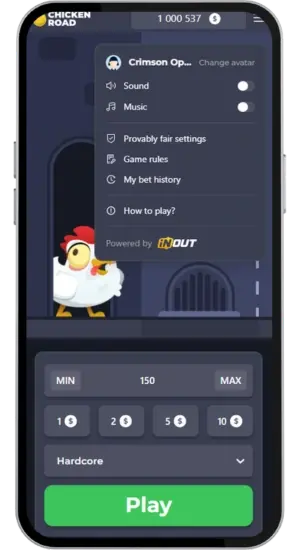 Chicken Road menuabning pa Hardcore niveau
