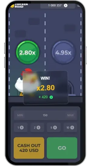 Chicken Road vundet x2.80 med automatisk udbetaling