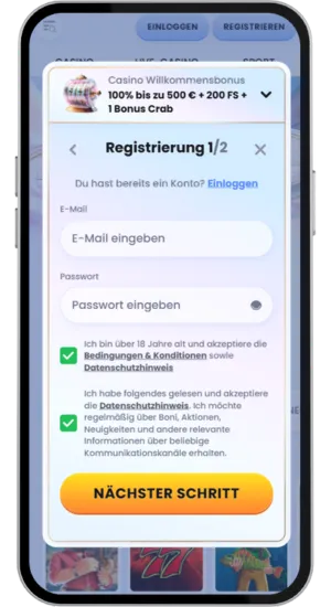 Registrierungsformular